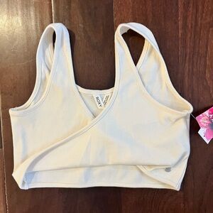 Roxy Riviera White Babydoll Crop Top/ Bralette NWT Size M